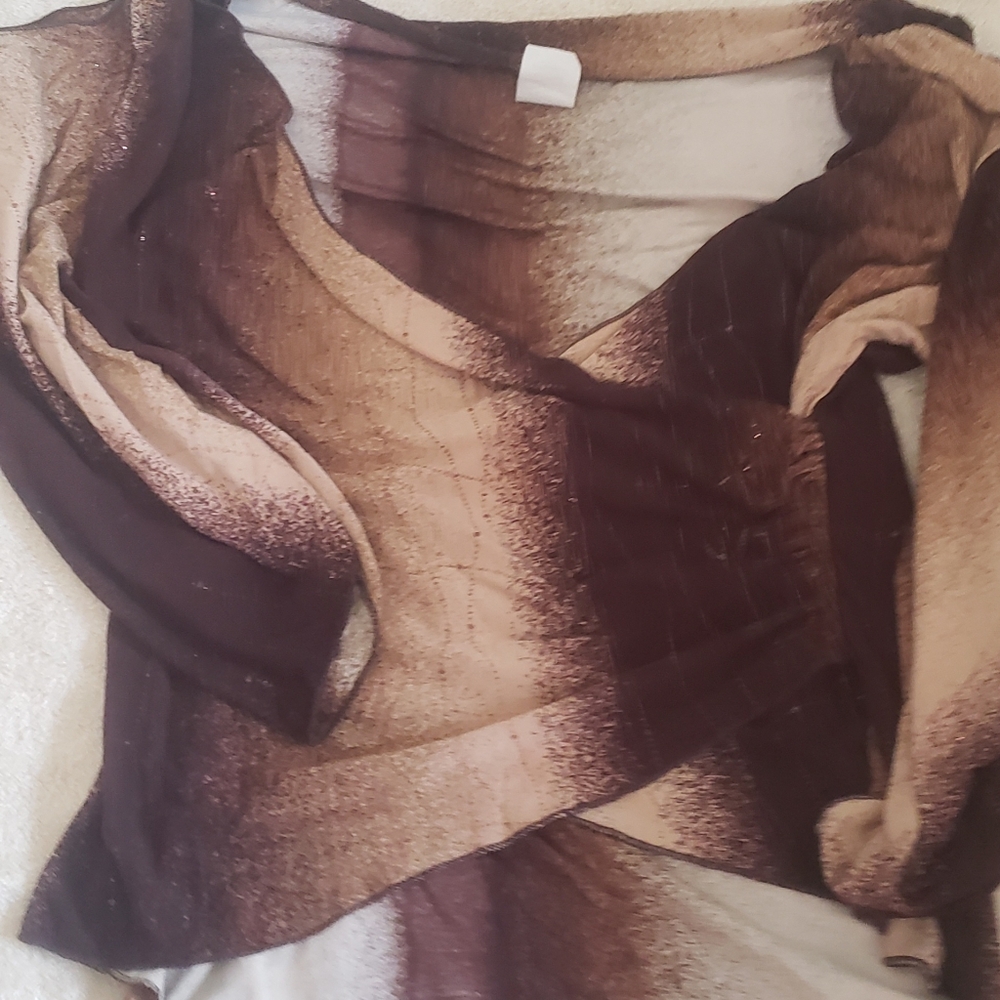 Brown sexy blouse . USED unbranded/unknown